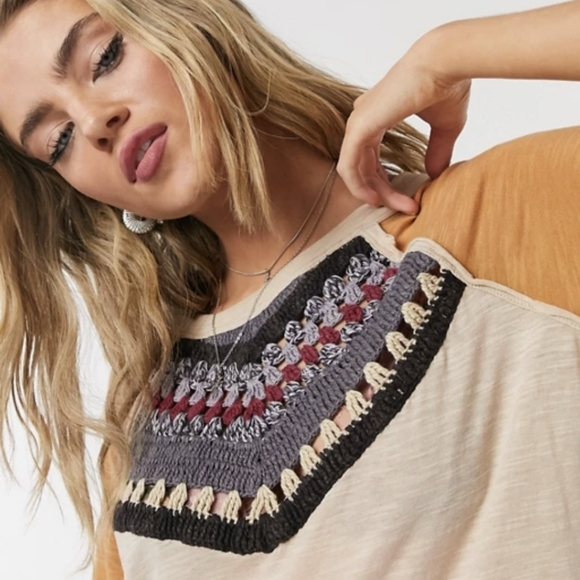 New Free People Spring Bound Baseball Tee - Picture 8 of 16